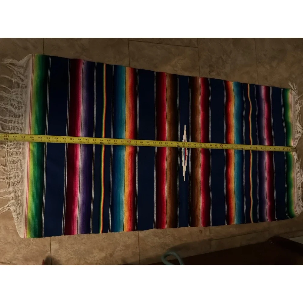 Southwestern Unisex Unbranded Mexican Serape Blanket 47x24 Multicolor